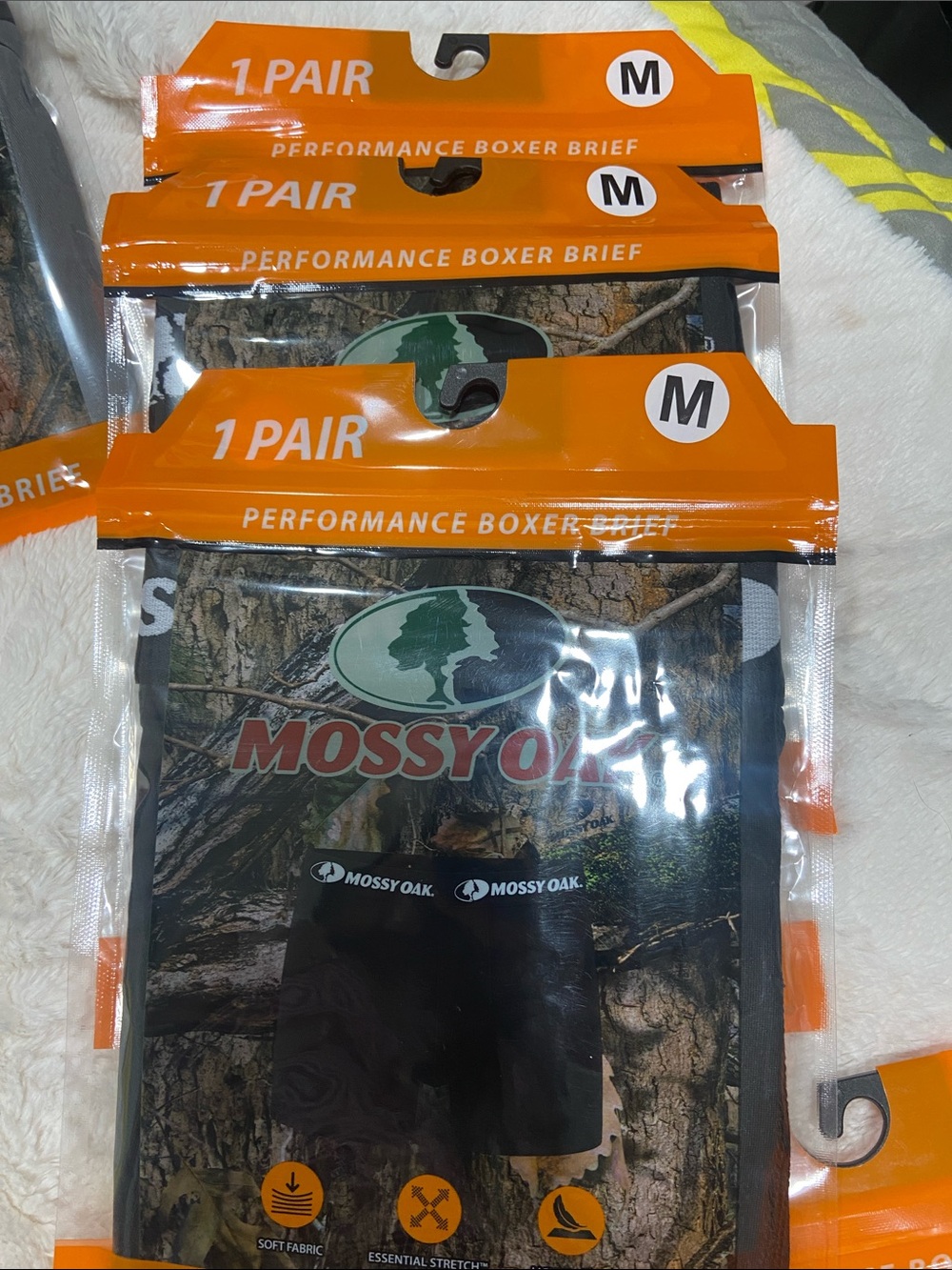 Mossy Oak Men's Camouflage Boxer Briefs - Black & Brown